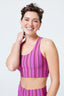 DuoKnit Sports Bra in Magenta Zig Zag