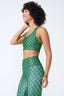 Hi-Shine Sports Bra in Emerald Metallic