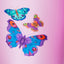 Girls Gym Shorts in Pink Neon Butterflies