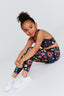 Girls Leggings in Black Candy Spill