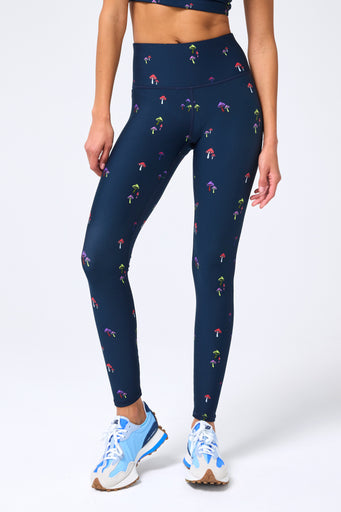 DuoKnit Leggings in Mini Mushrooms