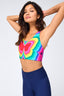 DuoKnit Sports Bra in Navy Psychedelic Butterfly