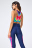 DuoKnit Sports Bra in Navy Psychedelic Butterfly