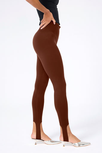 TLC Stirrup Leggings in Cafe