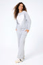Heart-Seamed Wide Leg Pant in Collegiate Gray