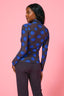 Mesh Mockneck in Painted Polka Dots