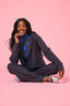 Mesh Mockneck in Painted Polka Dots