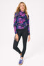 Mesh Mockneck in Floral Noir