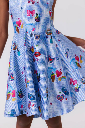 Terez x Stickerbeans Girls Skater Dress