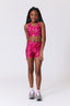 Girls Sports Bra in Neon Cheetah