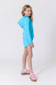 Girls Rib Shorts in Cloud Blue