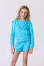 Girls Rib Shorts in Cloud Blue