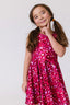 Girls Skater Dress in Neon Cheetah