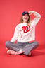 Nationals Multi Logo Baseball Stitch Crew in Sugar Swizzle