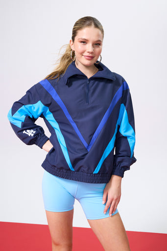 Dodgers Track Quarter Zip in Team Colors