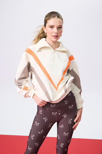 Giants Track Quarter Zip in Sugar Swizzle