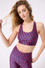 Hi-Shine Sports Bra in Navy Pink Geo