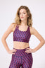 Hi-Shine Sports Bra in Navy Pink Geo