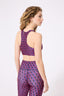 Hi-Shine Sports Bra in Navy Pink Geo