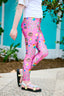 Girls Leggings in Pink Candy Spill