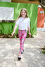 Girls Leggings in Pink Candy Spill