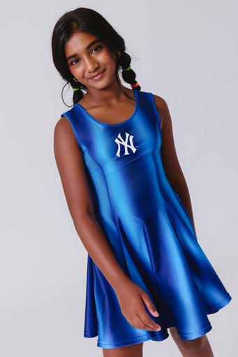 Yankees Girls Skater Dress in Blue Ombre