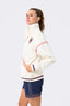 Mets Quarter Zip with Baseball Stitch