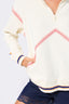 Mets Quarter Zip with Baseball Stitch