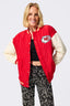 Chiefs Bomber Jacket in Red and Sugar Swizzle