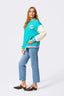 Dolphins Bomber Jacket in Aqua and Sugar Swizzle