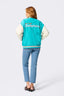 Dolphins Bomber Jacket in Aqua and Sugar Swizzle