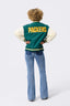Packers Bomber Jacket in Green and Sugar Swizzle