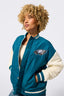 Eagles Bomber Jacket in Midnight Green and Sugar Swizzle