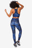 Hi-Shine Sports Bra in Navy Camo Stripe