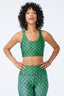 Hi-Shine Sports Bra in Emerald Metallic