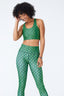 Hi-Shine Sports Bra in Emerald Metallic
