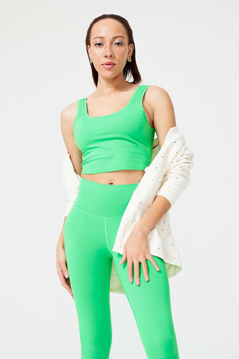 TLC Crop Top in Spring Green