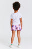 Girls Gym Shorts in Pink Neon Butterflies